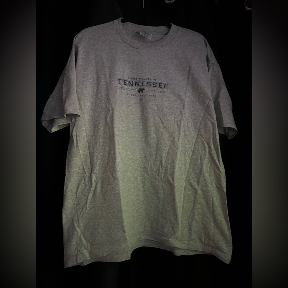 Gray Tennessee Smoky Mountains Crew Neck T-Shirt